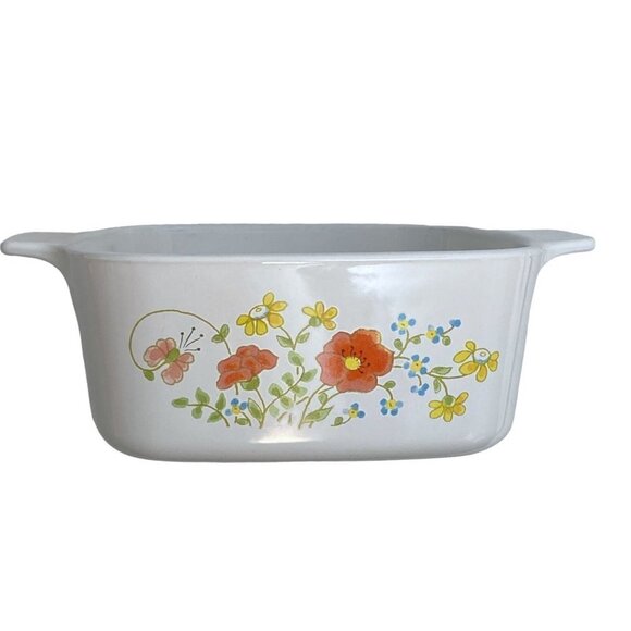 Wildflower Poppy Corning Ware Casserole 1 1/2 Quart - Picture 2 of 12